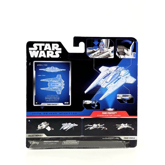 Star Wars Micro Galaxy Squadron Fang Fighter Toy w Mandalorian Figure 5 Inch New - Picture 6 of 11